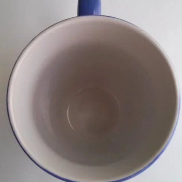 Glossy Ceramic Coffee Mug, Polka Dot, Blue & White - Picture 14 of 14